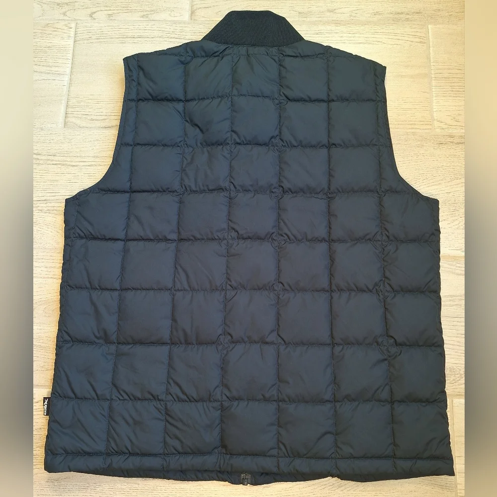 Eddie Bauer Men's Blue Shaw 650 Fill Quilted Down Vest - Size Medium Cozy Puffer
